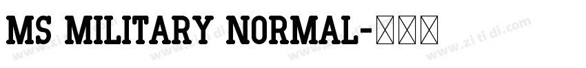 MS Military Normal字体转换